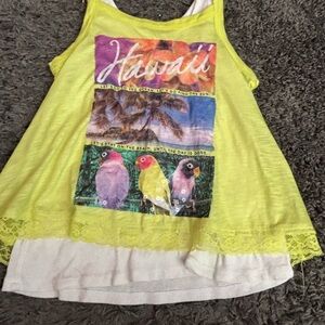 Justice Yellow Hawaii Tank Top